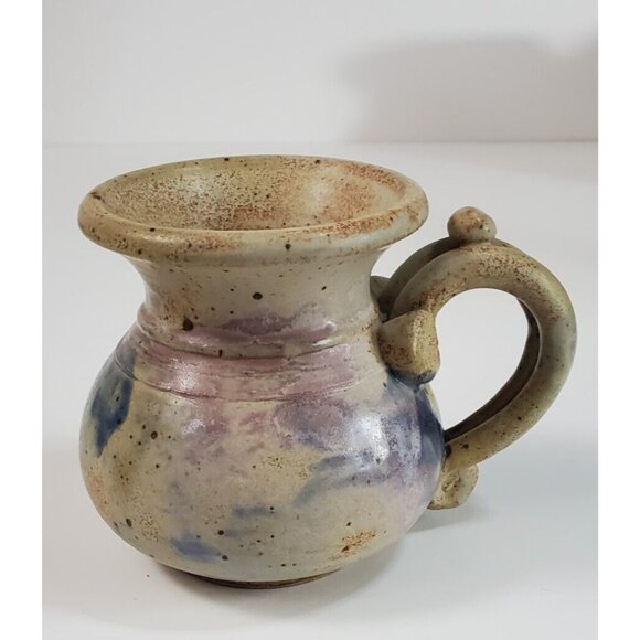 Studio Art Pottery Coffee Cup Ceramic Approx. 4"H x 3 1/2" W Signed - Picture 3 of 11